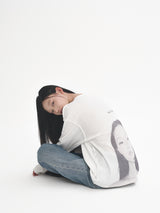 ワッフル Am I プリント長袖Tシャツ