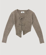 ASYMMETRIC COLOR KNIT CARDIGAN