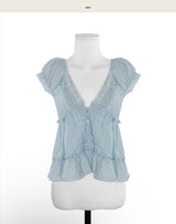haiti tiered frill v lace bl