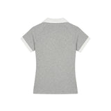 Serin Polo Collar Slim Top