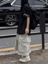 two pocket denim short sleeve shirt