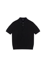 Cable Knit Polo Shirt