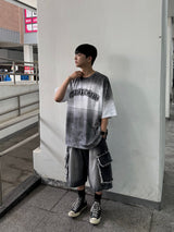 cut-off big pocket shorts