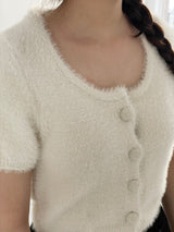 Snow flower puff cardigan