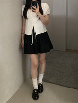 Barrier flare mini skirt