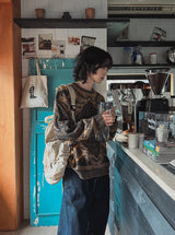 ライオン ヴィンテージ ニット ロングスリーブ Tシャツ