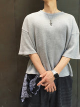 アビン クロップ ワッフル 半袖Tシャツ 4C