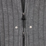ロンリベットニットジップアップカーディガン
