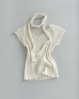 Aon Pleated Blouse & Tie Set