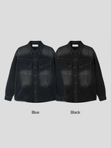 [SET UP가능] Heavy western pocket shirts(2color)