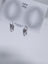  Surgical steel wave ring earrings