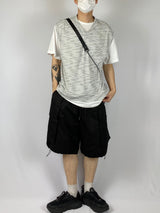 Boucle v neck layered vest