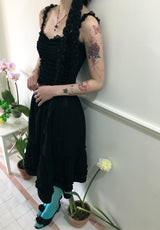 Shirring cancan midi skirt (2color)
