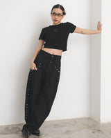 Riveted Double Waist Jeans