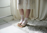 [ antique ] loev flower see-through midi sk
