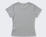 Stretch Cotton Slim Short Sleeve T-shirt Melange