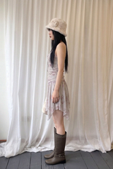 VALENTINE HAZE DRAPED MINI DRESS