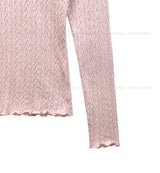 Sable Punched V-Neck Knit