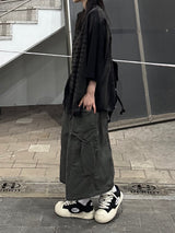 vintage washed cargo bermuda pants