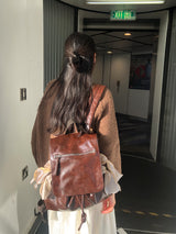 Classic bow bakcpack_chocolate brown