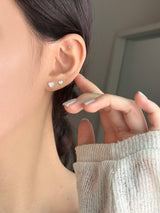 [3 set] Aurora summer heart earrings set / summer earrings simple daily layered