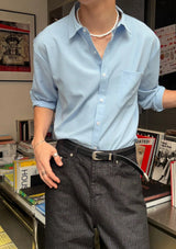 [M-4XL] Wrinkle free airism shirts(5color)