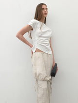 (PT-5638)COSMO SKIRT LAYERD PANTS