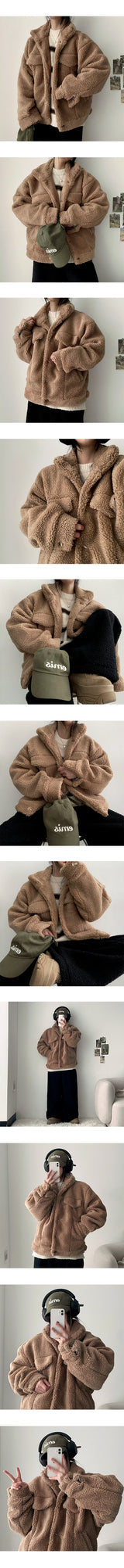 Vanin high neck soft wool jacket