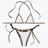 Zoe triangle bikini - mocha splash [micro]