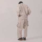 grunge wide cargo pants_lightbeige