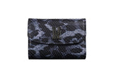 night valet chain wallet (cowhide100%) navy phyton