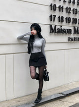[BELLIDE MADE] Nave, リブ編みタートルネックTシャツ
