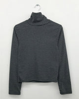 レイストライプタートルネックTシャツ (4 Colors)
