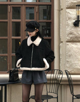 [BELLIDE MADE] Dave, suede cropped mouton jacket