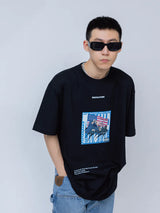 "D.T. セキュリティフェイルジャー” Tシャツ アルバムカバーVer.(ブラック)