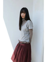 ラップ シャーリング トップ(GREY)