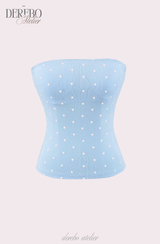 Dot Color Pad Tube Top