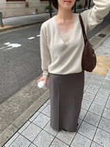 Wool layered knit set