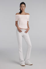 Sheer Romance Folded Pants, Gray