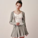 Ribbon Tie Cardigan (Grey)