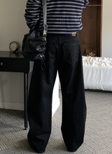 Meir Premium Adult Three-Needle Curved Wide Denim Pants