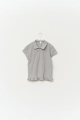 (W) Union Dot Collar Top