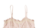 Mealing Frill Button Lace Flared Sleeveless Blouse