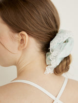 BIG LACE SCRUNCHIE - OLIVE