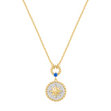 [worn by red velvet wendy] two tone octagon star signet 925 sterling silver with two tone plating necklace N063-05T