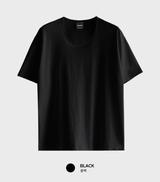  Signature Cotton Blend U-Neck Short Sleeve