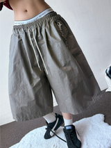Delight Double-Coated Sturdy Nylon Bermuda Shorts  3 Colors 
