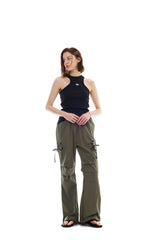 UNBALANCE SLEEVELESS TOP / BLACK