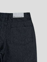 Herringbone denim flare pants