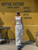 Sord lettering ribbed long sleeveless